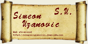 Simeon Uzanović vizit kartica